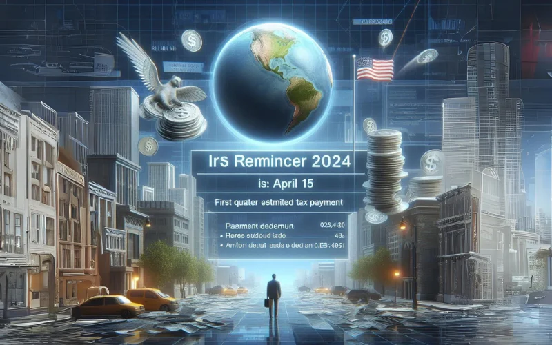 IRS reminder: 2024 first quarter estimated tax payment deadline is April 15